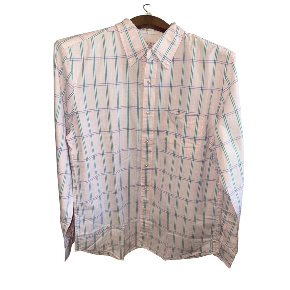 J. Crew Men’s Size Medium Pastel Light Pink Preppy Dress Shirt Long Button Up
